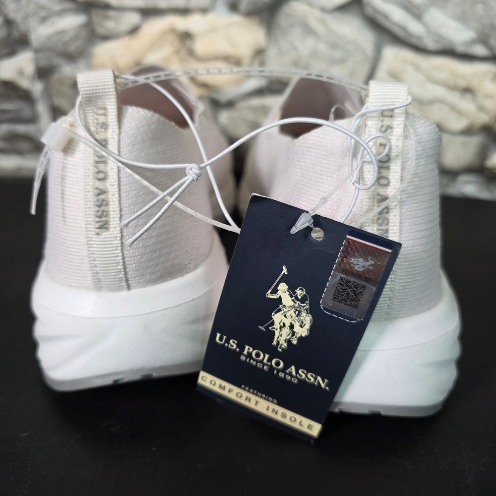 US Polo Assn Halia-K Womens Slip On Sneakers White NW12980 Size 10 - Picture 6 of 14